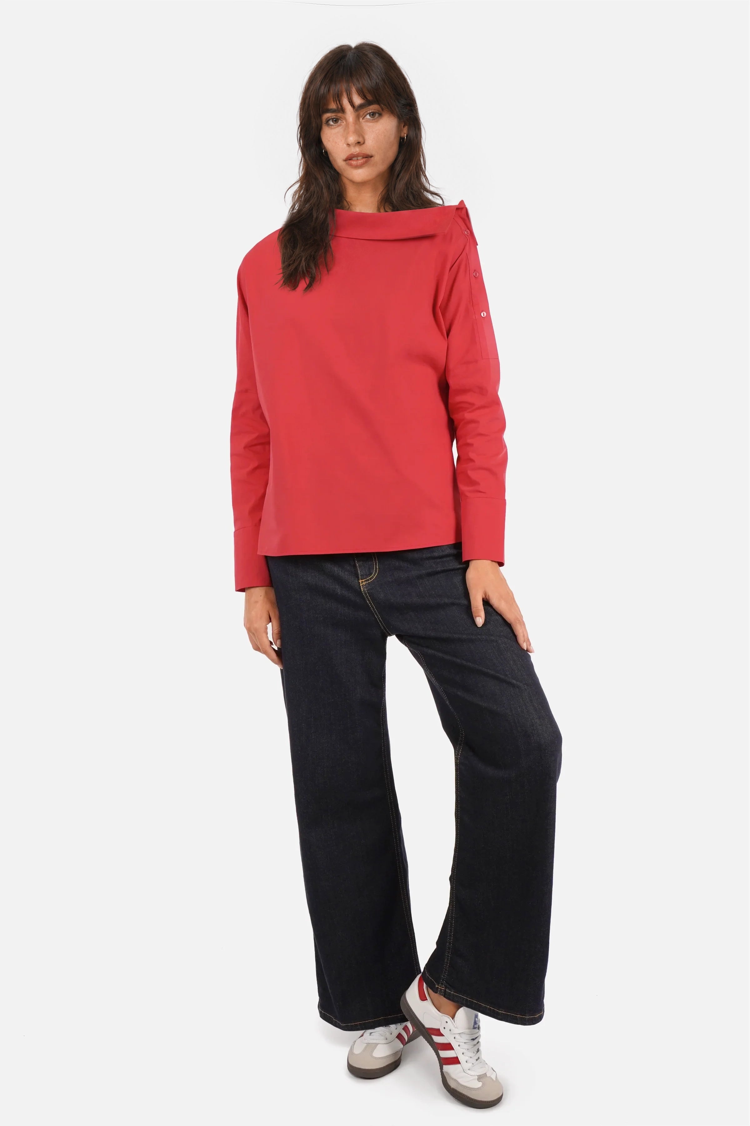 BONI asymmetrische one-shoulder blouse