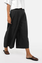 DAEUN Hosenrock wide-leg cropped pants with soft poplin fabric and elastic back waistband