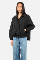 Lockere Hemdjacke aus leichtem Baumwollstoff mit Oversized Fit und verdeckter Knopfleiste