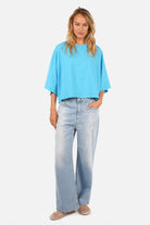 DELUUN T-Shirt aus reiner Baumwolle mit Rundhalsausschnitt und oversized Fit
