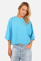 DELUUN T-Shirt oversized fit in pure cotton with crew neck and dropped shoulders