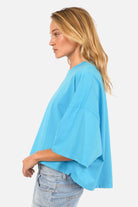 DELUUN T-Shirt aus reiner Baumwolle mit Rundhalsausschnitt und oversized Fit