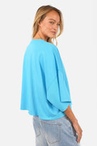 DELUUN T-Shirt oversized fit with round neck and dropped shoulders in pure cotton
