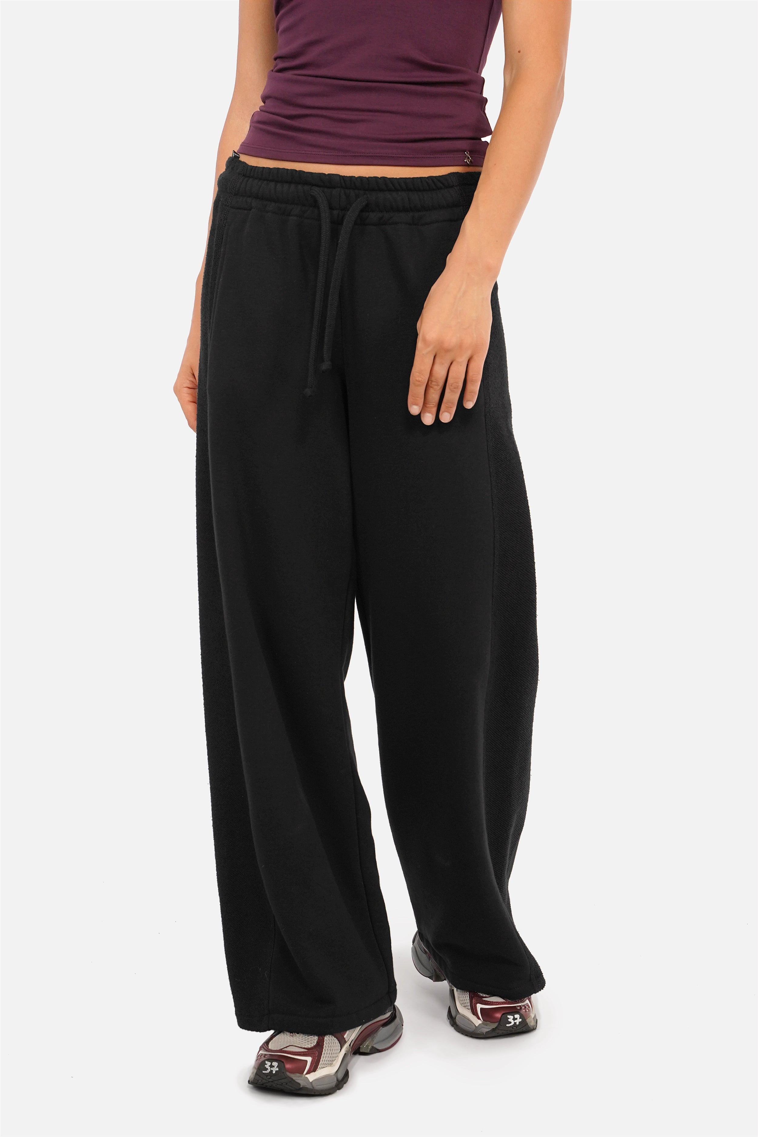 DESSI sweatpants with reversed-fabric details