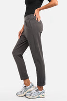 HILLA.K Jerseyhose gerade geschnittene Baumwollstretchhose mit mittelhohem Bund und Taschen