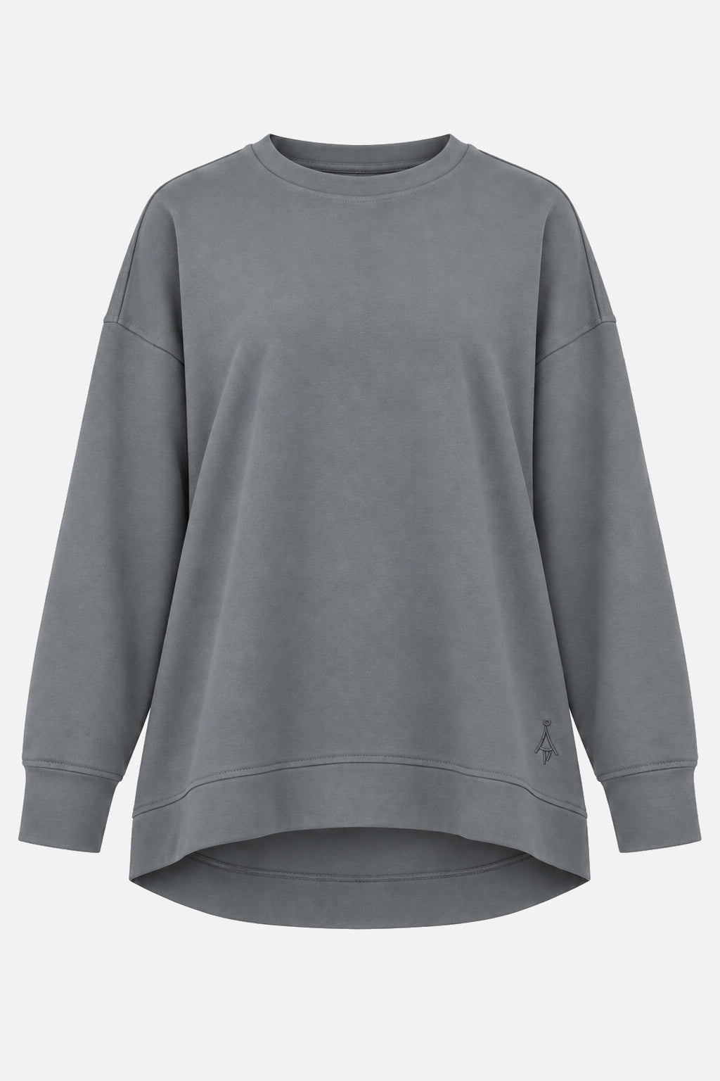 EIREL Relaxed Sweater in Urban Grey, freigestellte Vorderansicht