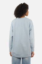 EIREL oversize sweater in soft cotton with round neckline, dropped shoulders, ribbed cuffs, rounded hem, tonal logo embroidery, A-line oversized fit.