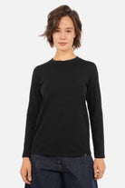 ELIN Longsleeve aus weichem Baumwolljersey mit Rundhalsausschnitt und Regular Fit in Größe S