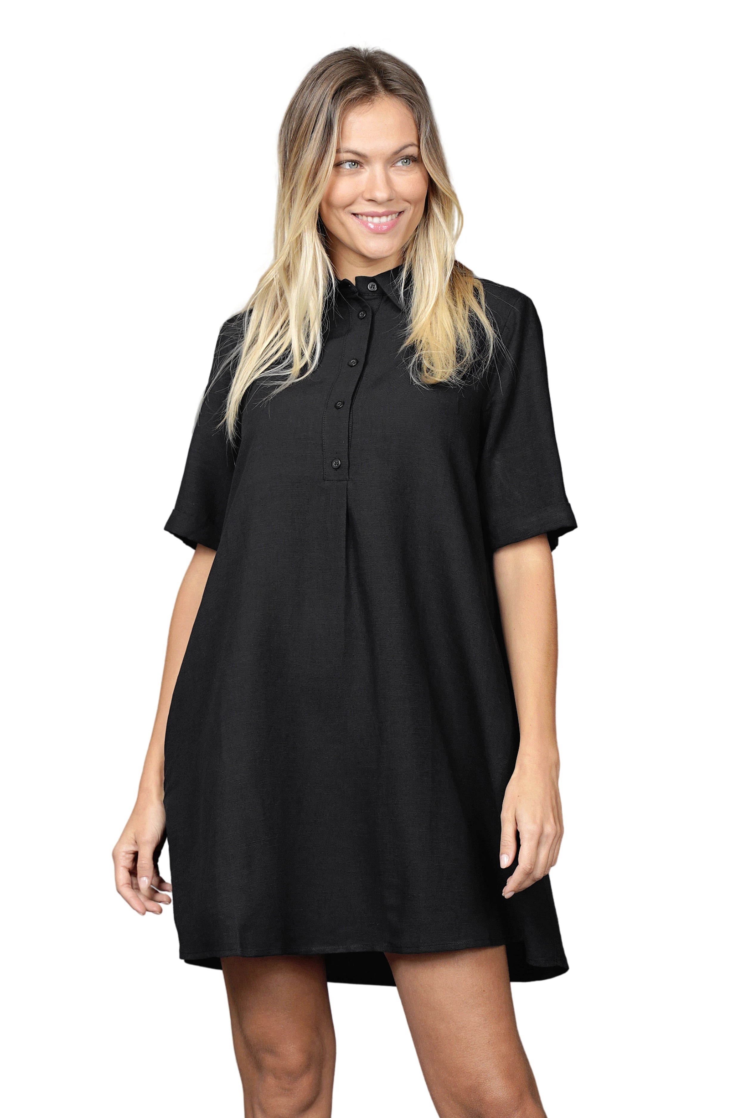 ELINI Kurzarm Polokleid