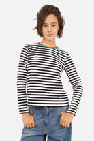 ELIN Longsleeve aus weichem gestreiftem Baumwolljersey mit Rundhalsausschnitt und Regular Fit
