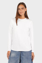 ELIN Longsleeve aus weichem Baumwolljersey mit Rundhalsausschnitt und Regular Fit in Größe S