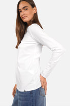ELIN Longsleeve aus weichem Baumwolljersey mit Rundhalsausschnitt in Regular Fit