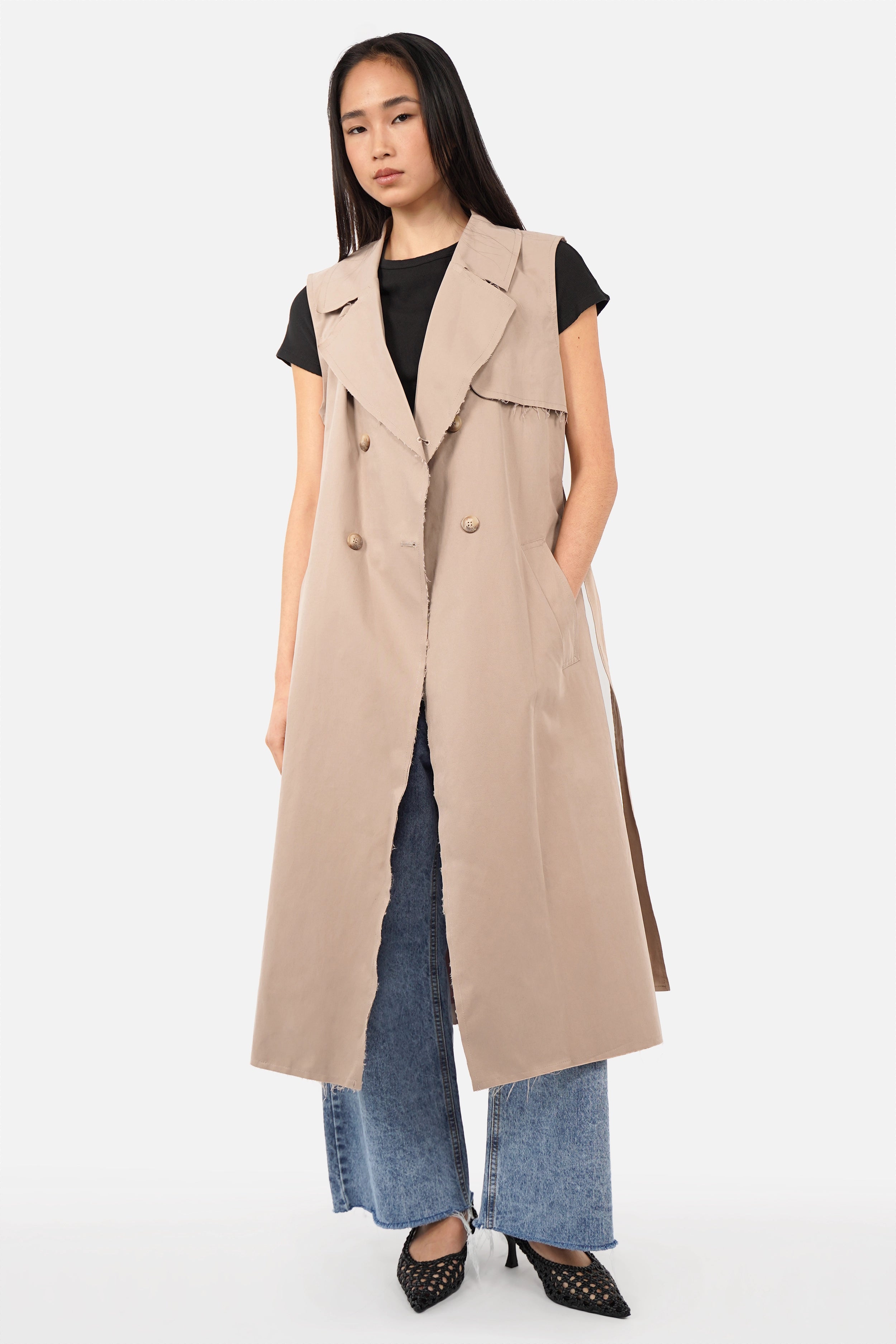 FARGIE Sleeveless trench coat