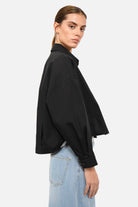 FELIDI Hemdjacke leichte Baumwoll-Hemdjacke mit Kragen, Knopfleiste und relaxed Fit