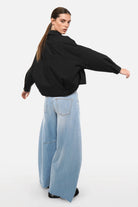 FELIDI Hemdjacke leichte Baumwoll-Hemdjacke mit Hemdkragen und Knopfleiste, relaxed fit, cropped Design