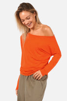 FRYA One Shoulder longsleeve top with asymmetrical neckline and flowing viscose fabric