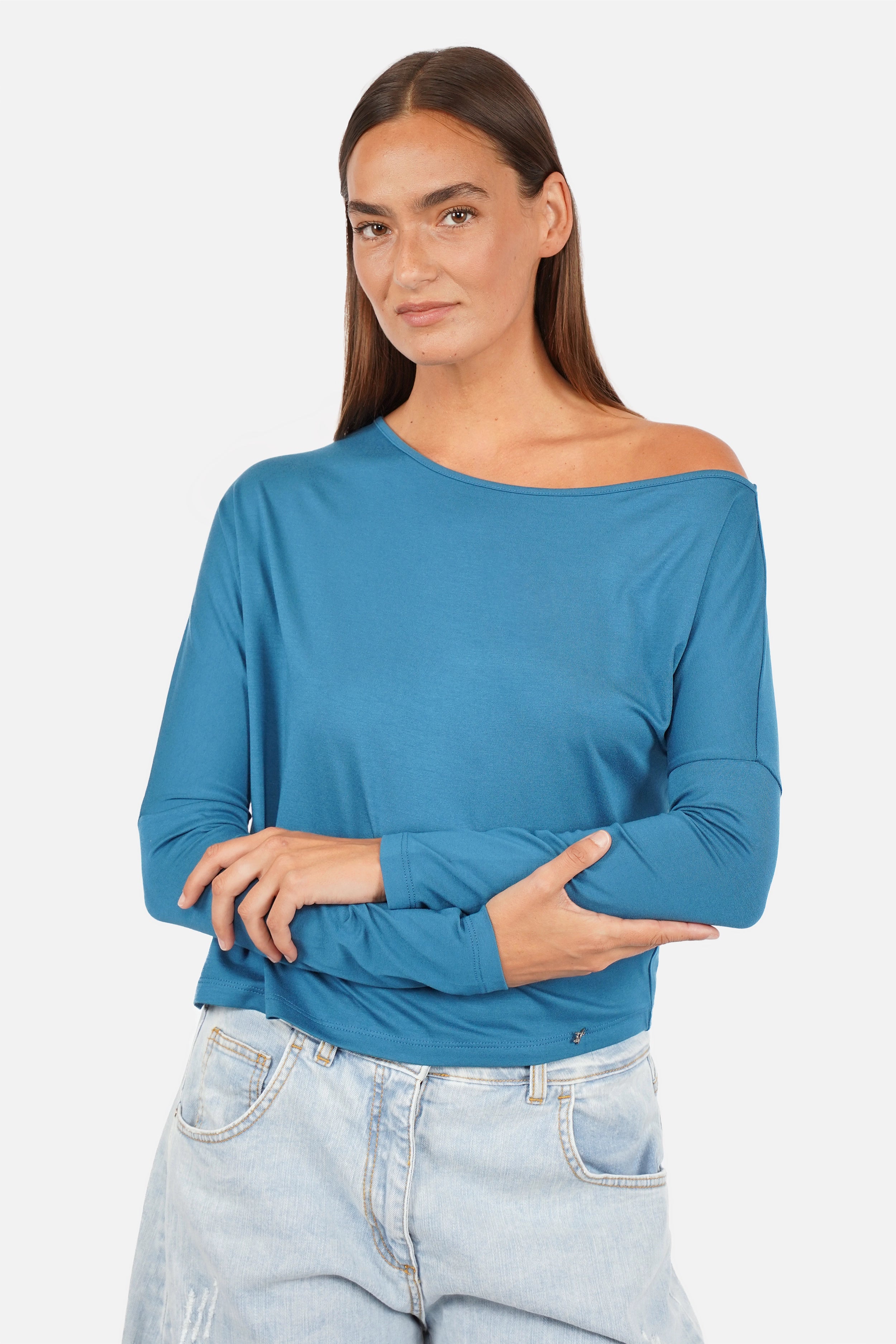 FRYA One-Shoulder Long Sleeve Top