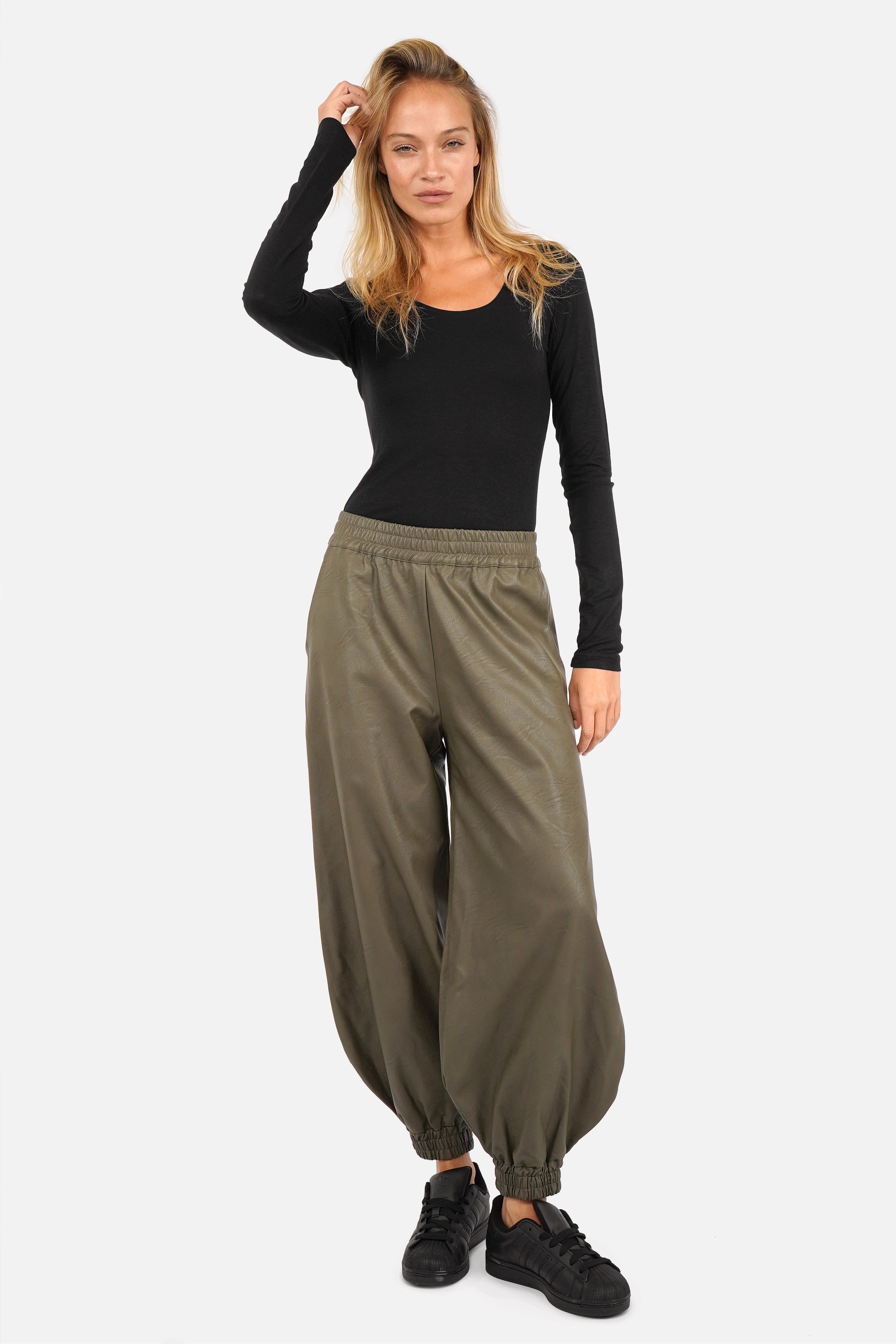 GALISA Pantalon ballon aspect cuir