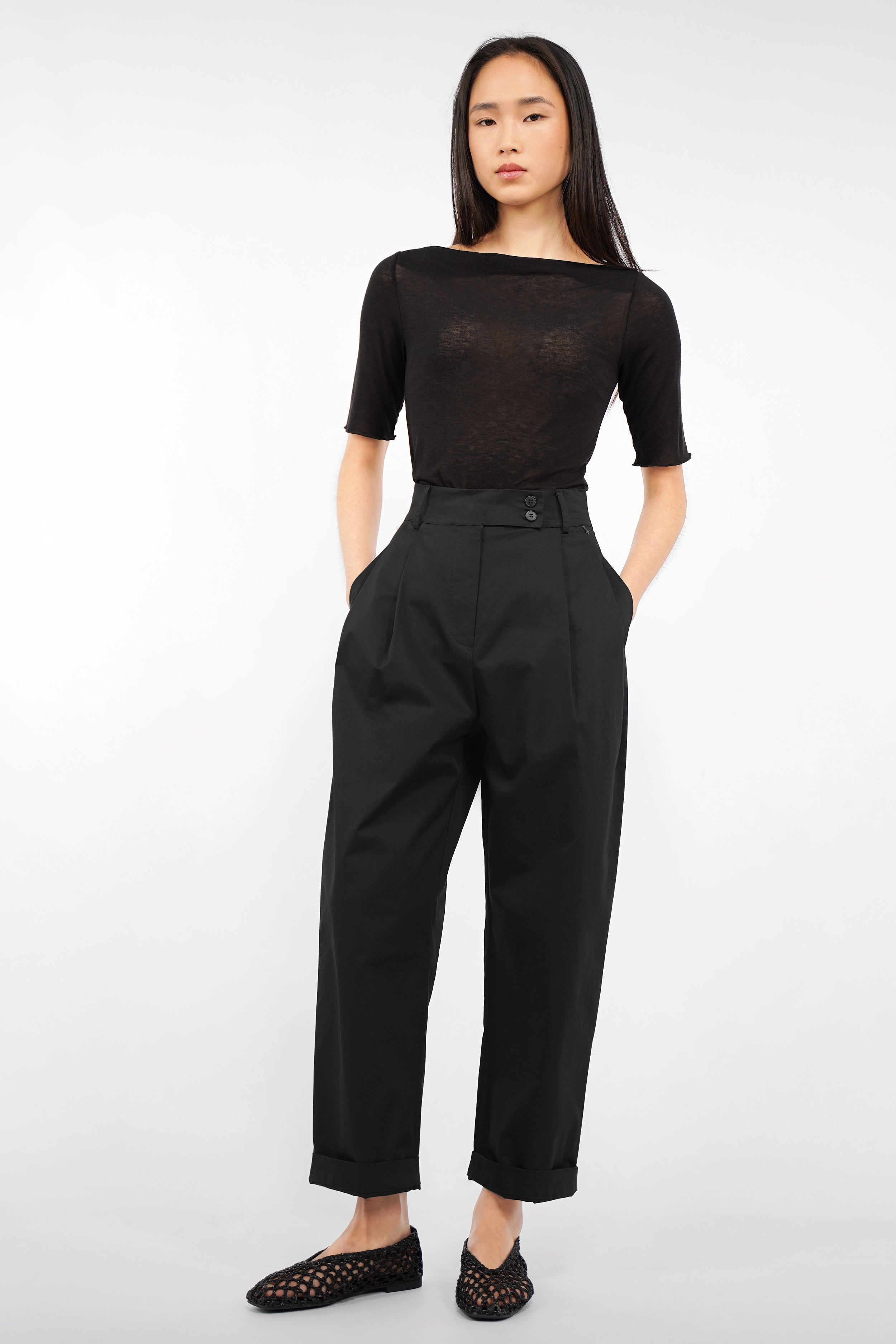 GINIA Barrel Chino-Hose