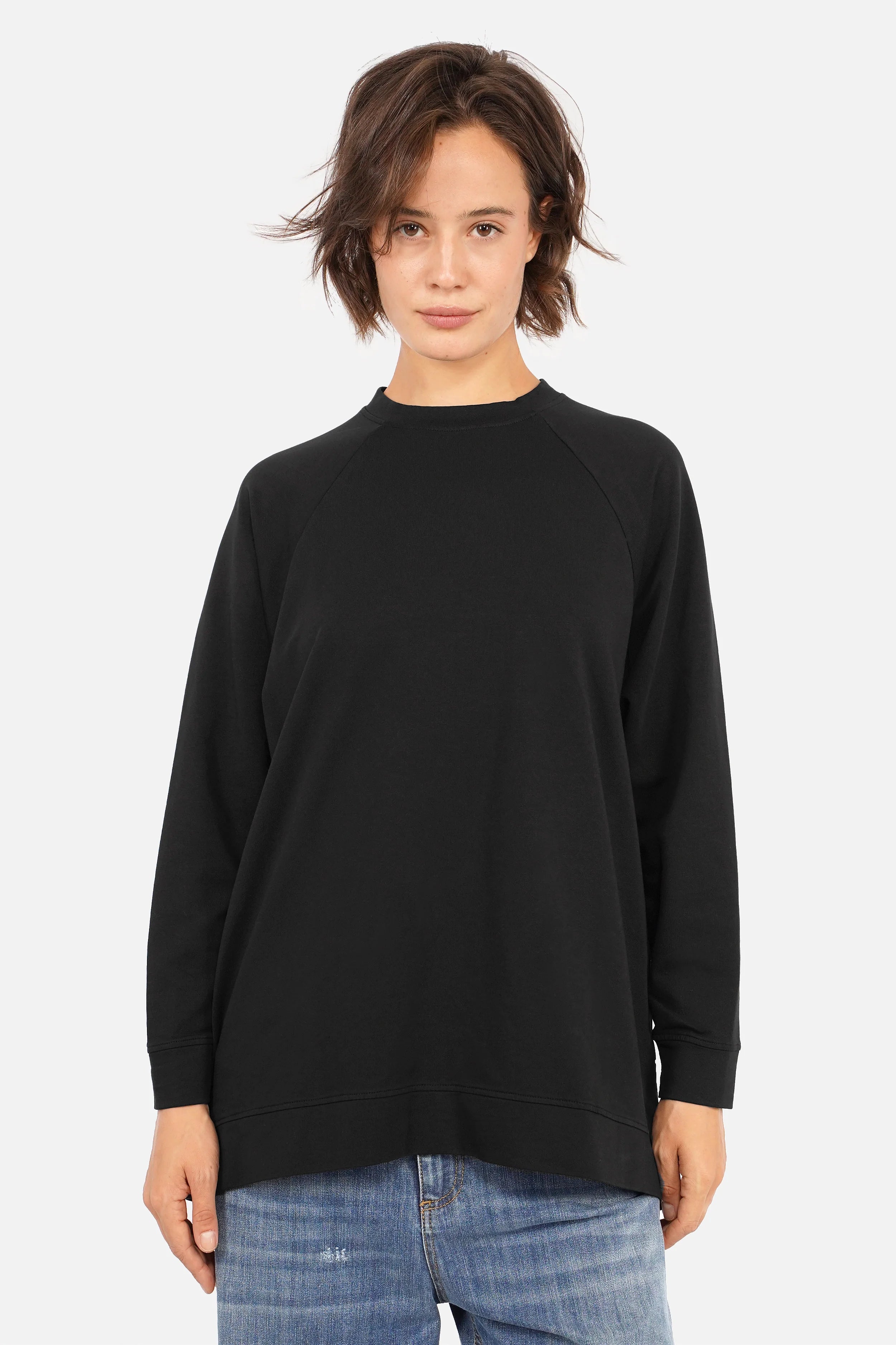 GRACEY.K Relaxed Sweater leichter Sweatpullover mit Raglanärmeln und rundem Ausschnitt