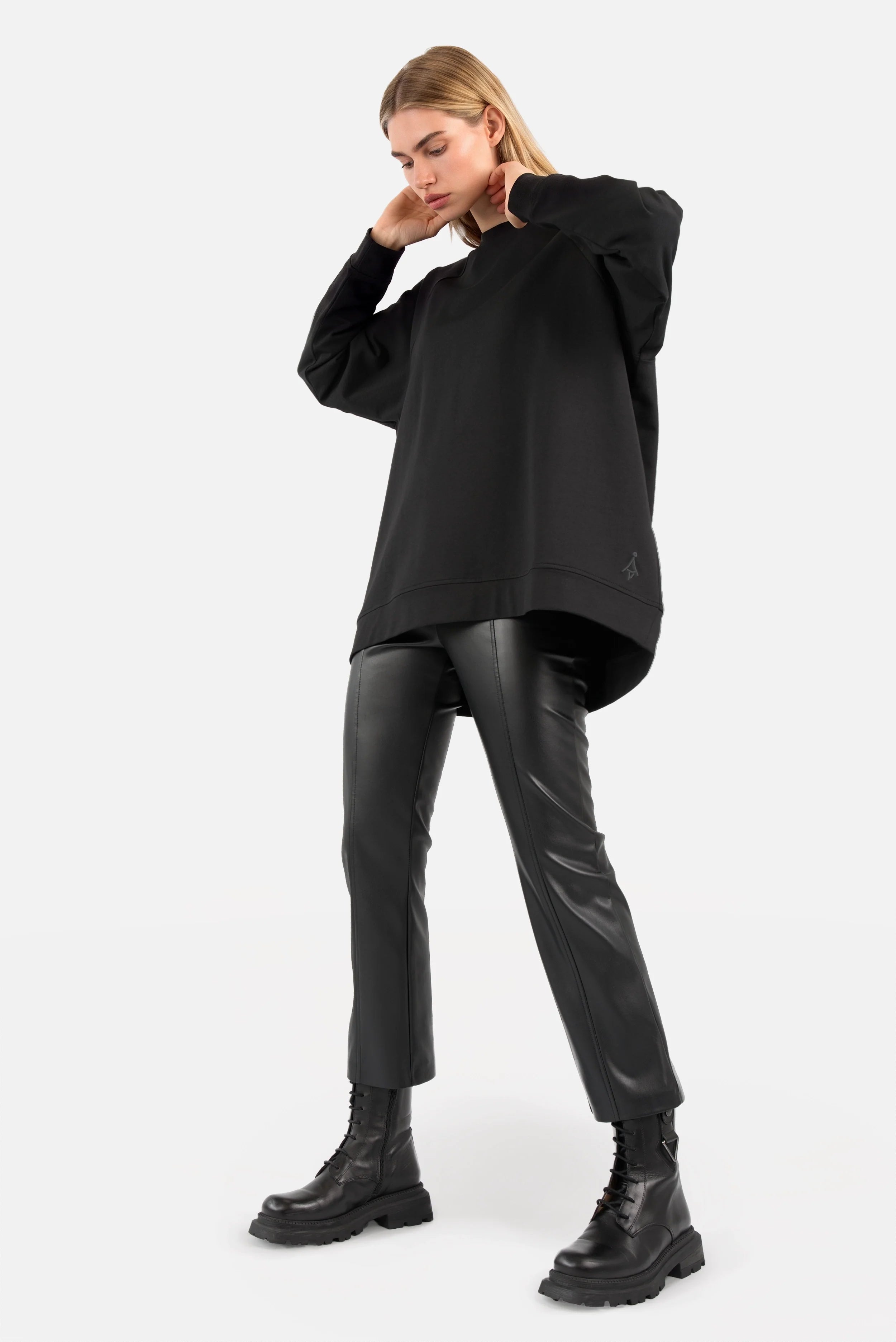 GRACEY.K Relaxed Sweater leichter, weicher Sweatpullover mit Rundhalsausschnitt und Raglanärmeln in entspannter Passform