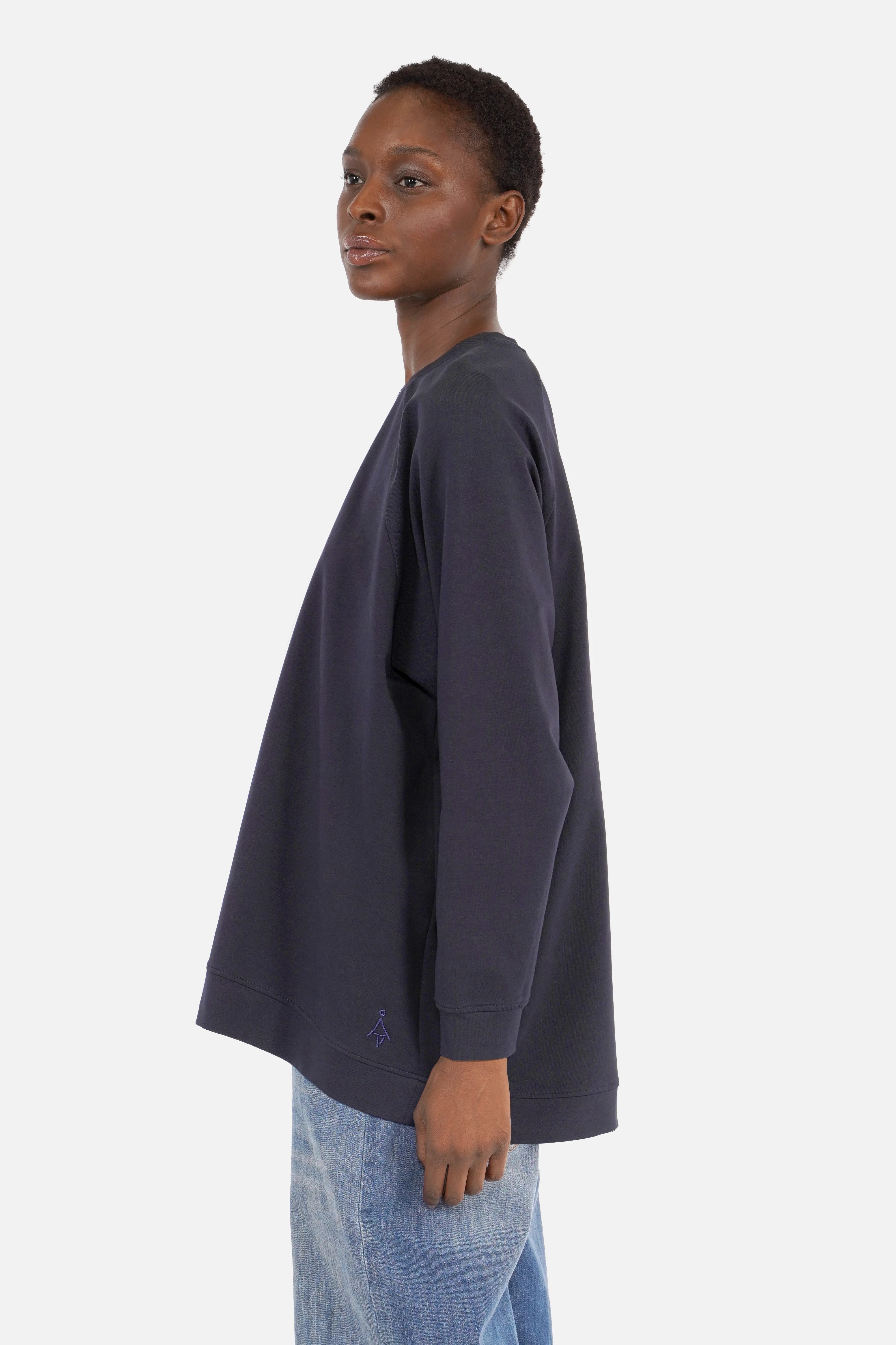 GRACEY.K Relaxed Sweater leichter, weicher Pullover mit Rundhalsausschnitt und Raglanärmeln in Relaxed Fit