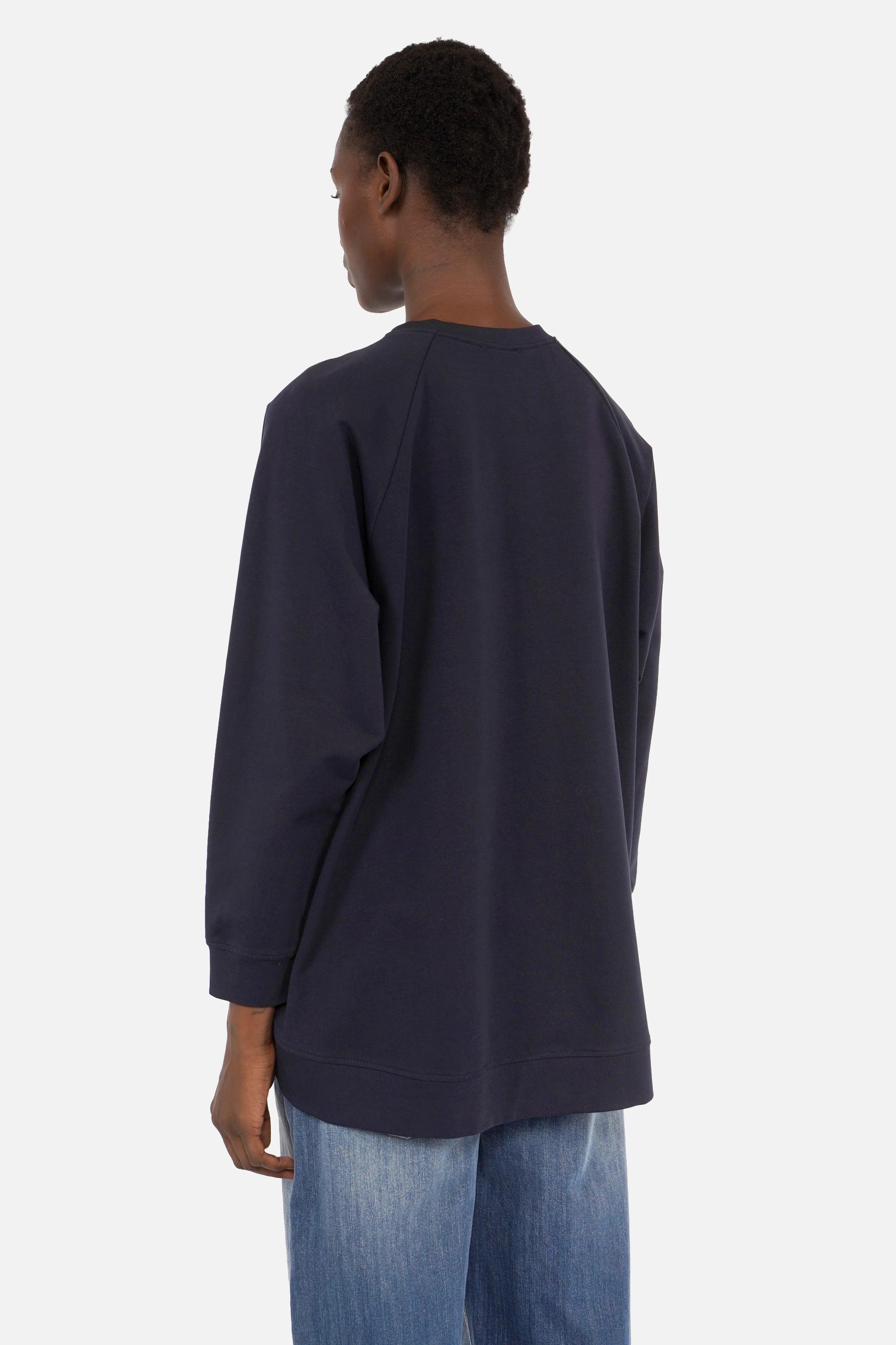 GRACEY.K Relaxed Sweater leichter Sweatpullover mit Rundhalsausschnitt und Raglanärmeln in entspannter Passform