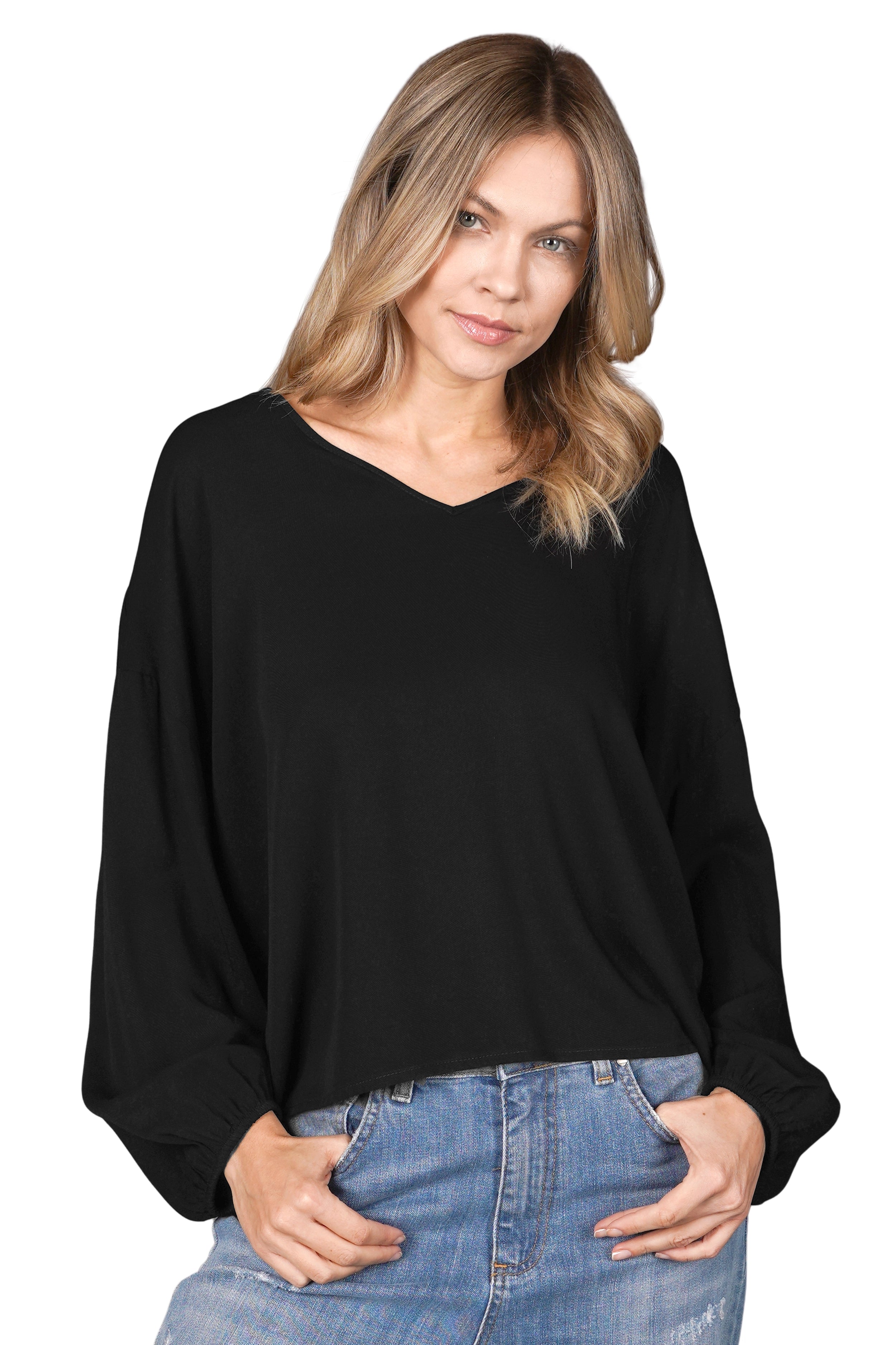 GRETA.K V-Neck Bluse
