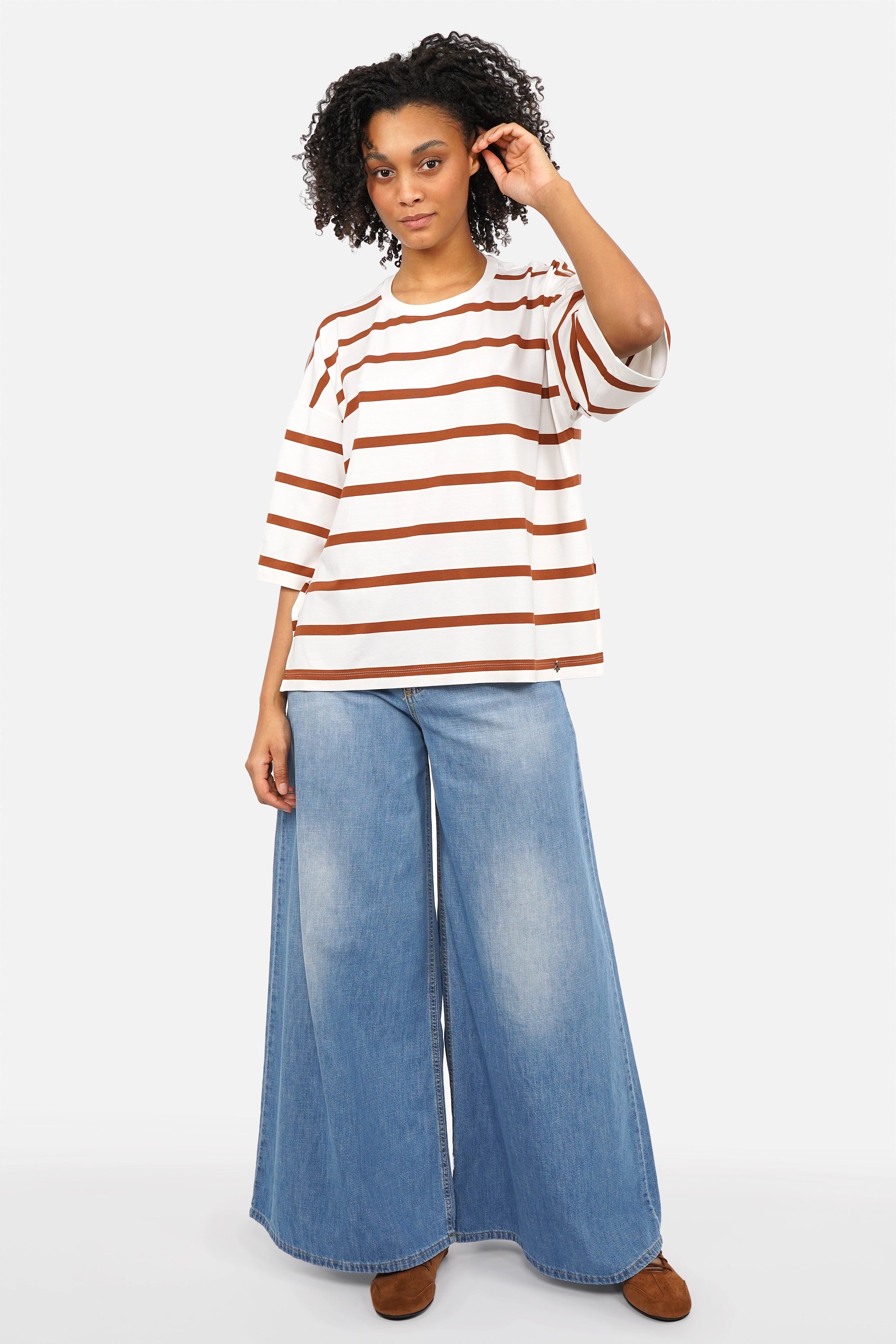 GWENA Striped Oversized T-Shirt