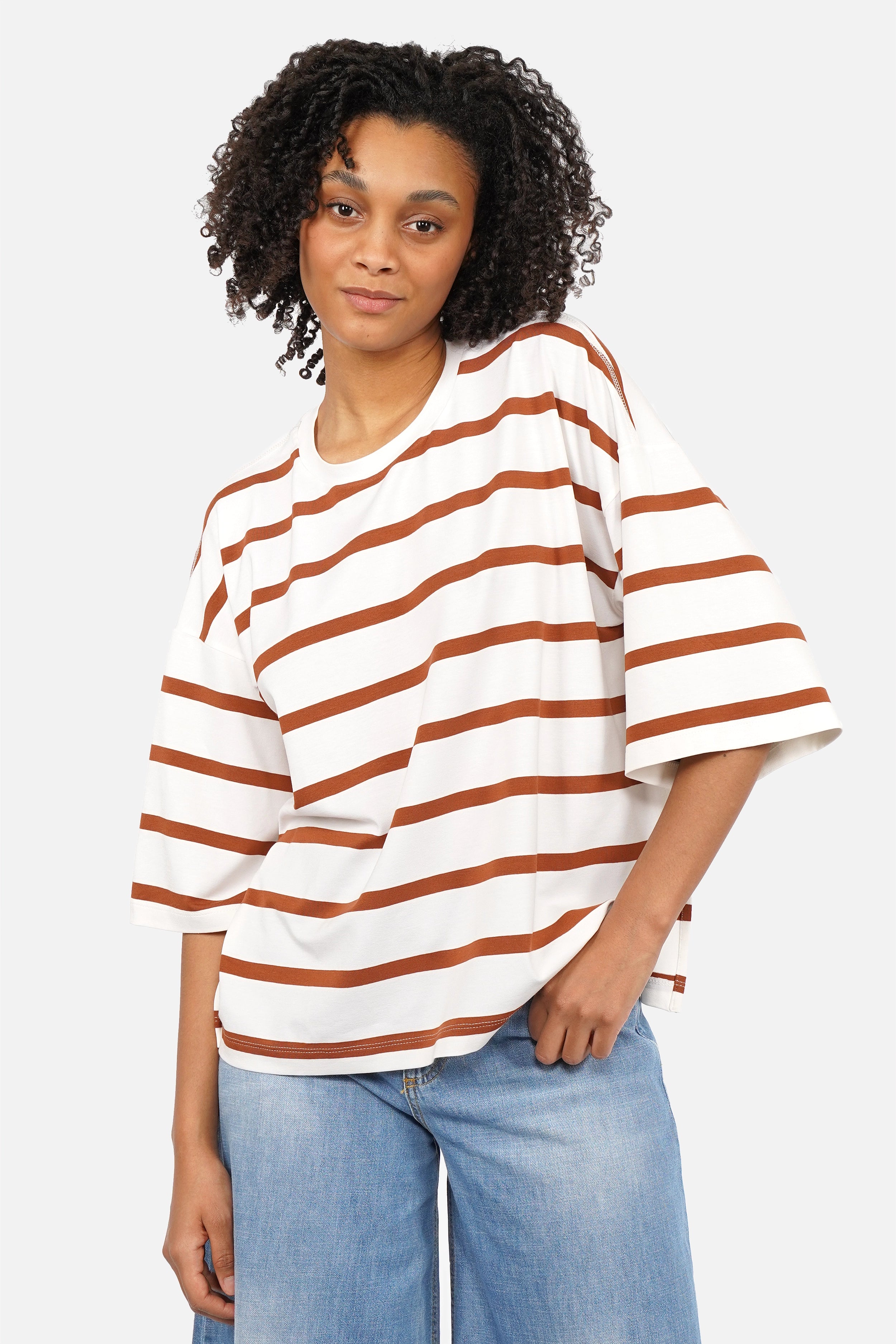 GWENA Striped Oversized T-Shirt