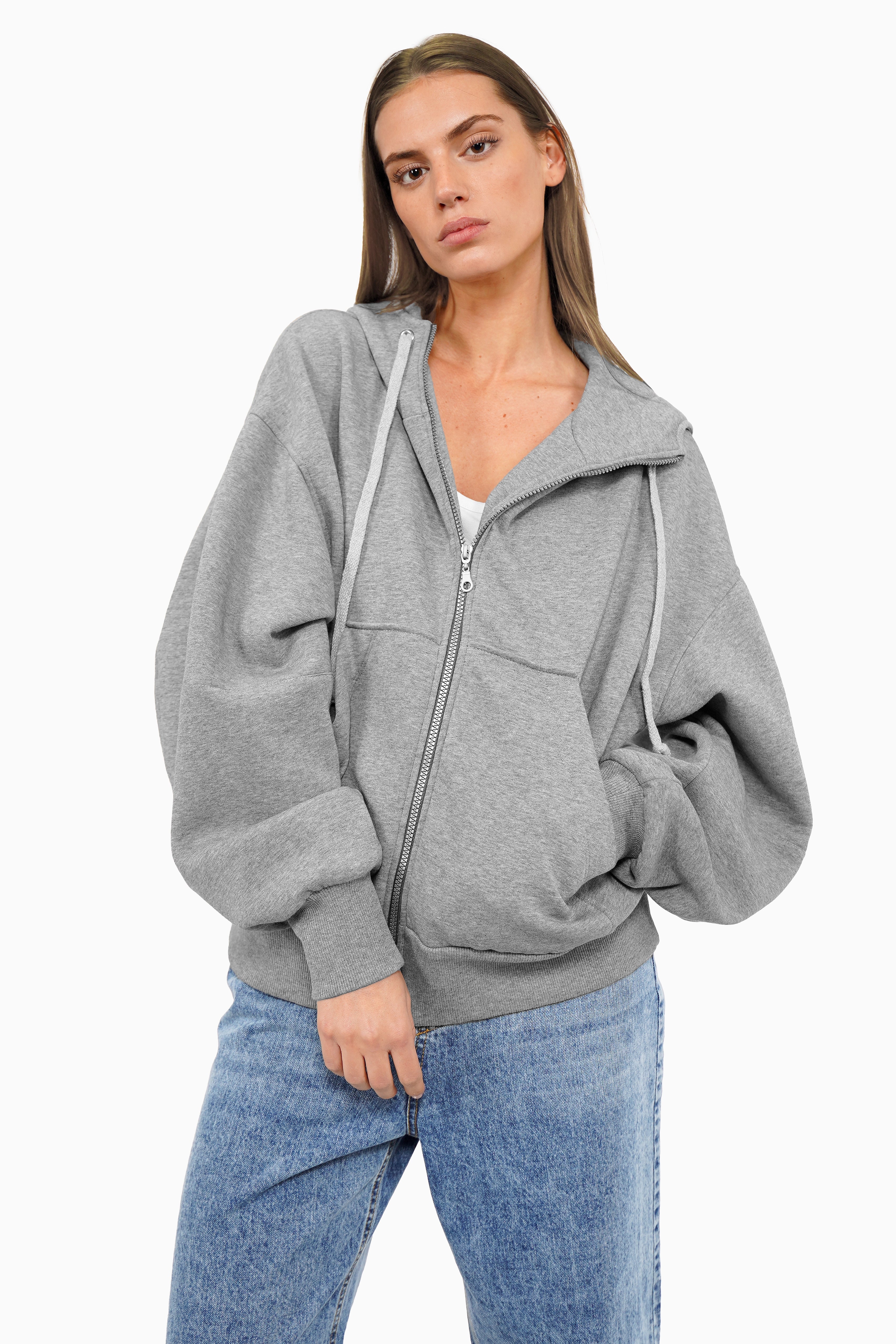 HEDIE Sweat à capuche zippé