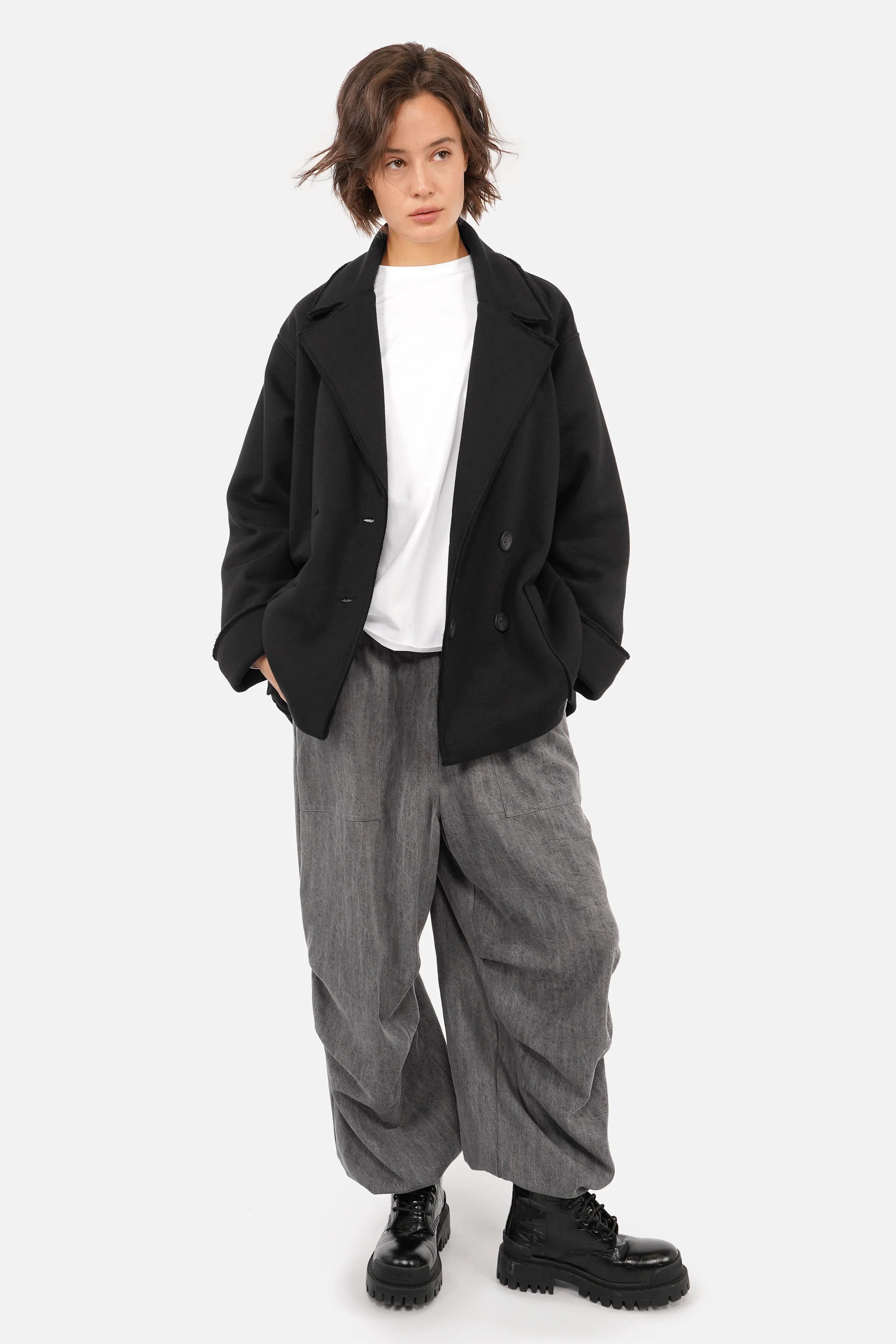 HELIEE Sweatjacke im Caban-Stil