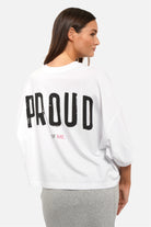 DELUUN T-Shirt mit Statement-Print, oversized Passform, weicher Baumwolljersey, rundem Ausschnitt und überschnittenen Schultern
