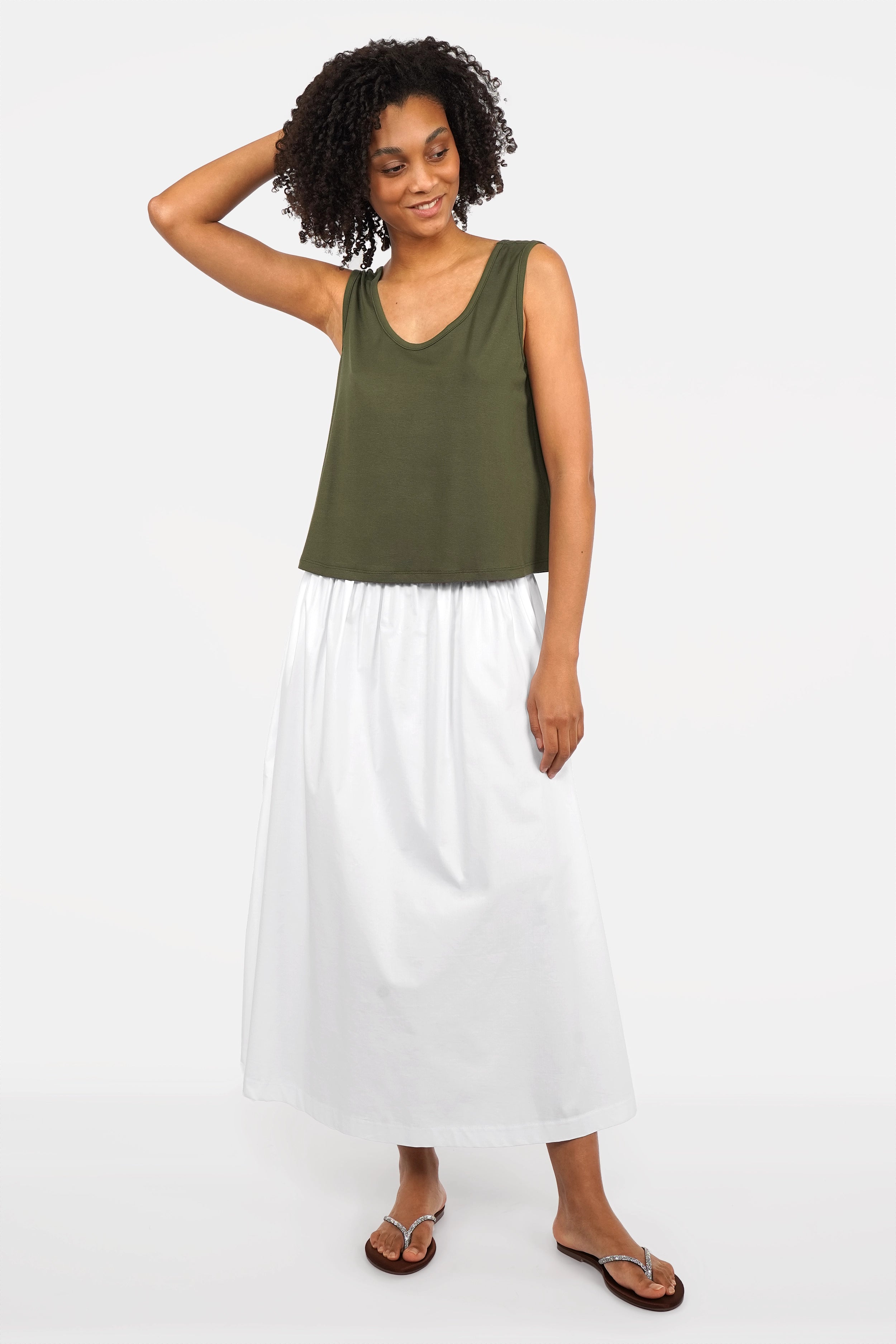INESA Poplin Maxi Skirt