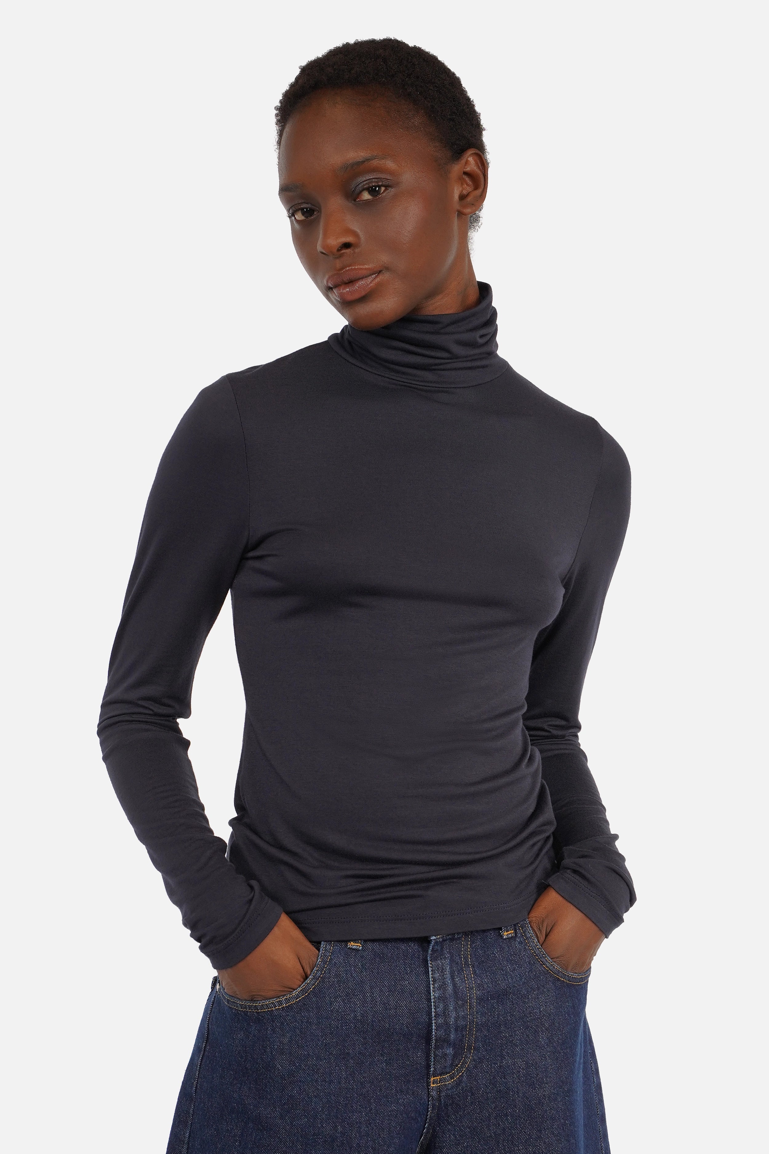 INNEKA t-shirt manches longues à col roulé