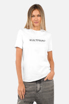 ISY T-Shirt aus weicher Baumwolle mit KULTFRAU-Print und Rundhalsausschnitt