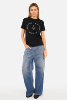ISY T-Shirt aus Baumwolle mit rundem KULTFRAU-Logo und Rundhalsausschnitt, Regular Fit