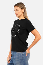 ISY T-Shirt aus Baumwolle mit rundem Logoprint und KULTFRAU-Print, Regular Fit, kurze Ärmel, Maschinenwäsche