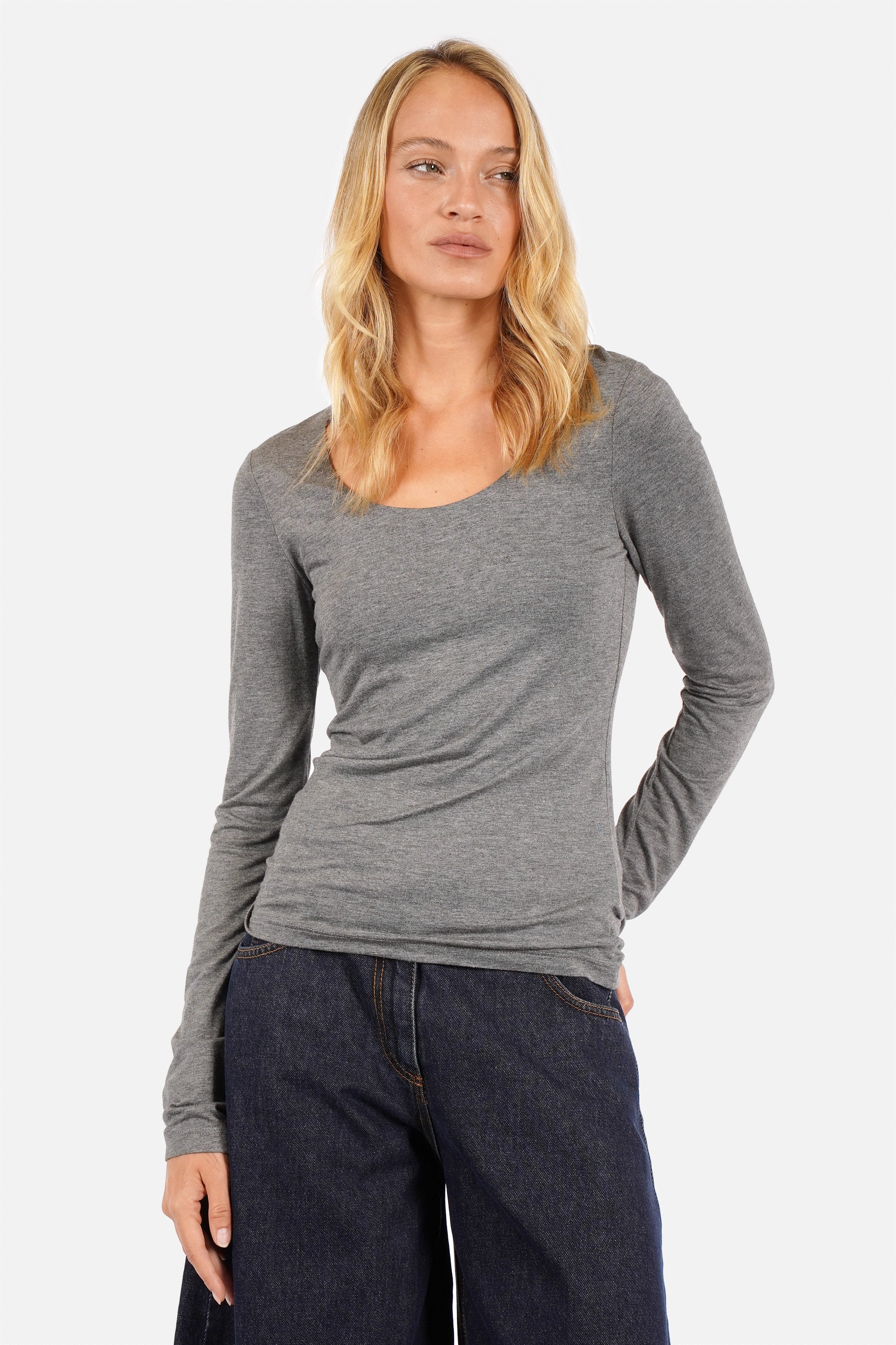 JALYN Longsleeve aus weichem Viskose-Jersey