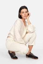 Damen Baggy Jeans mit lockerem Sitz und Boyfriend-Look aus italienischem Denim