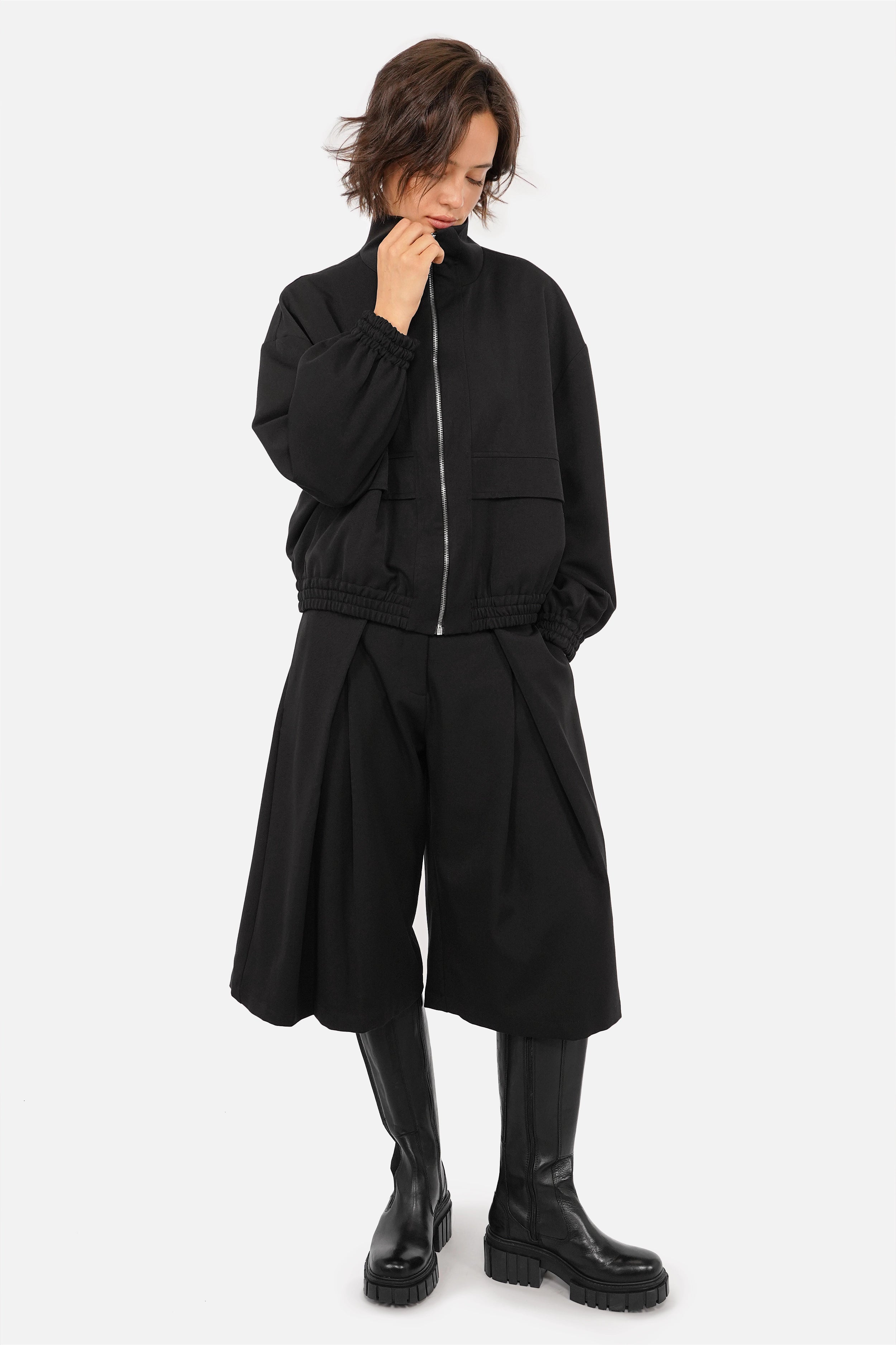 JEDA Culotte mit Faltendetails
