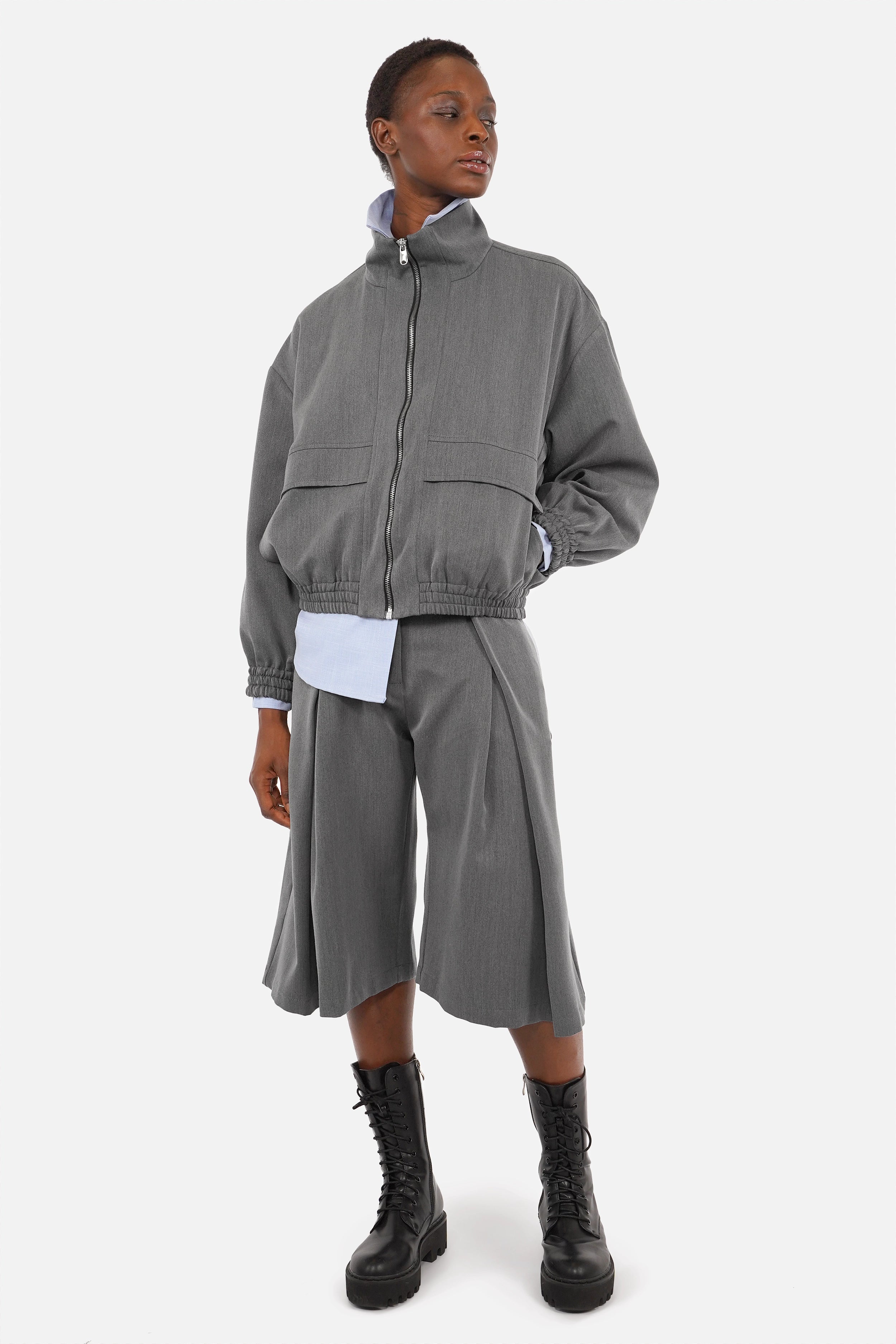 JEDA Culotte mit Faltendetails