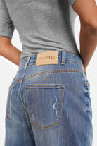 Loose-Fit Jeans in Urban Blue Washed mit High Waist und weitem Bein aus leichtem italienischem Denim