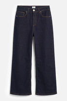 JOOSY Wide Leg Jeans aus italienischem Denim mit weitem Bein und normaler Bundhöhe in Raw Blue