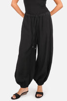 KEANA Pumphose lockere Viskosehose mit Gummibund und Seitentaschen in Regular Fit