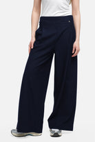 KLARA.K Wide Leg Pants weit geschnittene Hose mit elastischem Bund und seitlichen Taschen