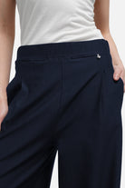 KLARA.K Wide Leg Pants weite Hose mit elastischem Bund und Taschen aus weichem Viskose-Mix