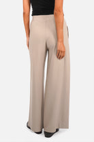 KLARA.K Wide Leg Pants weite Hose mit elastischem Bund und seitlichen Taschen aus Viskose-Mix