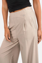 KLARA.K Wide Leg Pants weit geschnittene Hose mit elastischem Bund und Eingrifftaschen aus Viskose-Mix