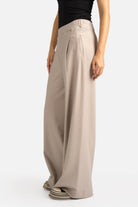KLARA.K Wide Leg Pants weite Hose mit elastischem Bund und Seitentaschen aus Viskose-Mix